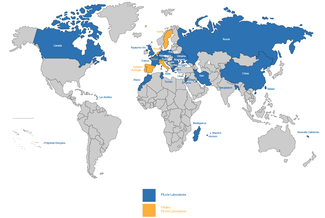 Carte PiLeJe à l'international