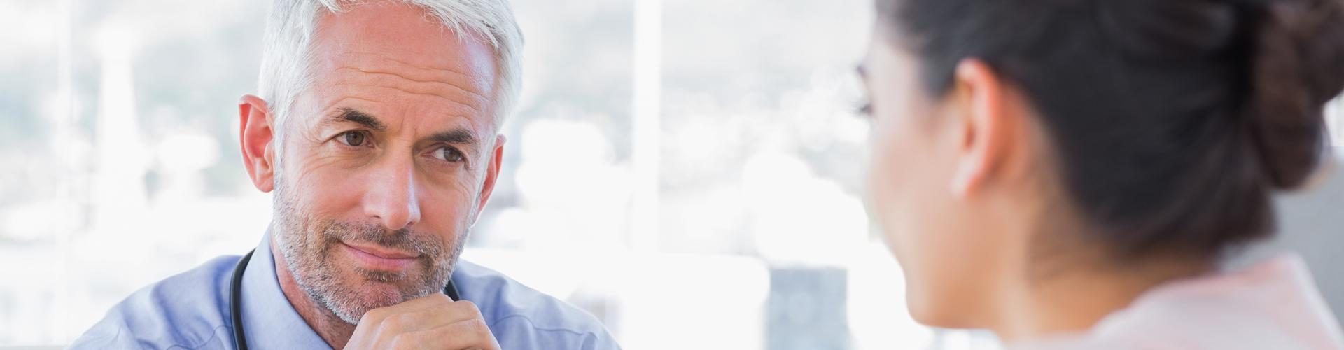 Bandeau médecin avec patient