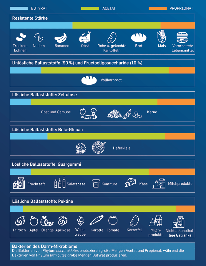 Ballaststoffe Darm-Mikrobioms zu erhalten
